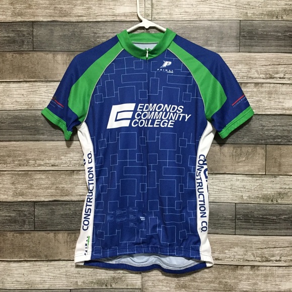 Primal Cycling Jersey Women’s L Blue Green Edmonds Community College BECU - Picture 3 of 7
